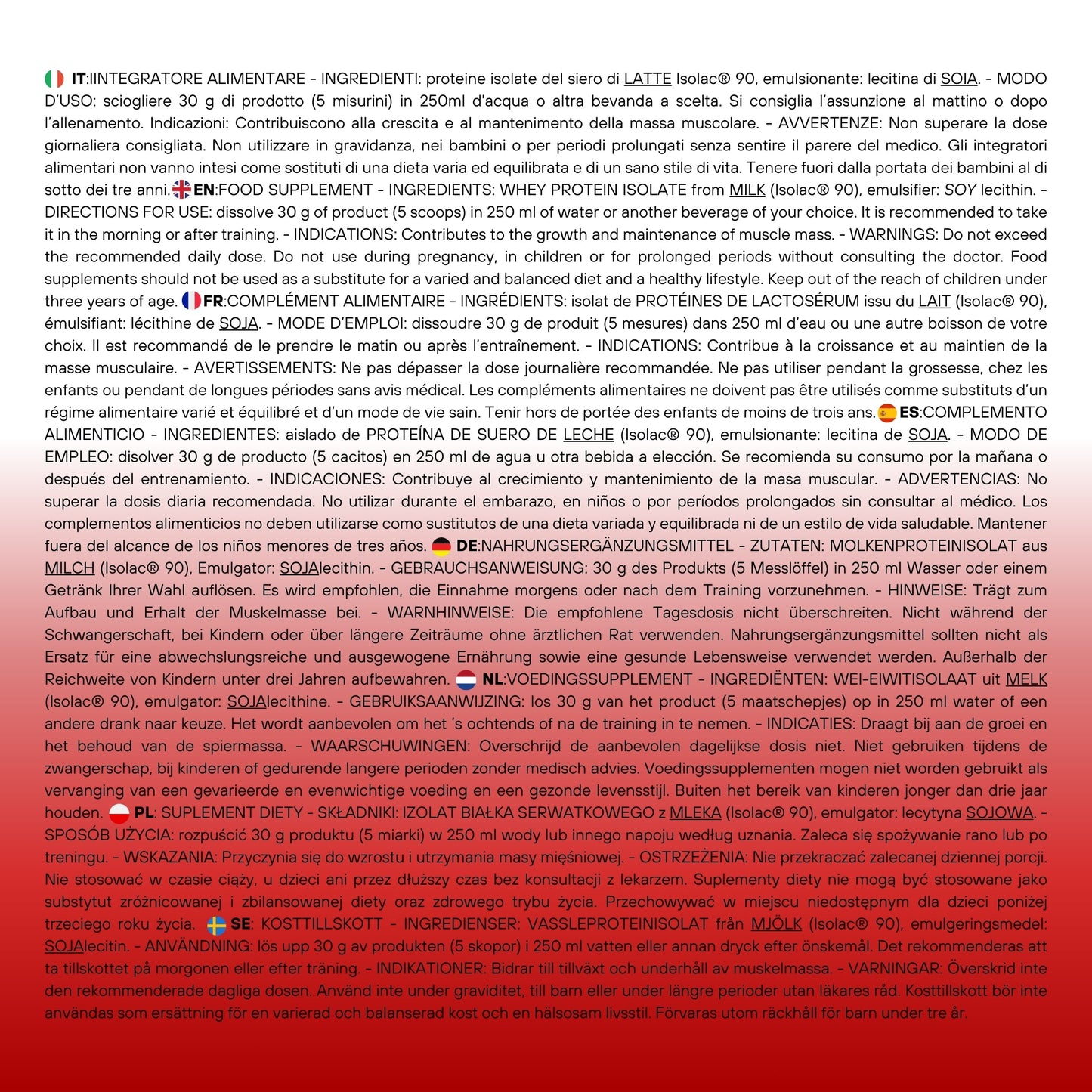 IsolateWhey SP – Proteine Whey Isolate del Latte - 100% Isolac 9102 Instant - GelatoStore