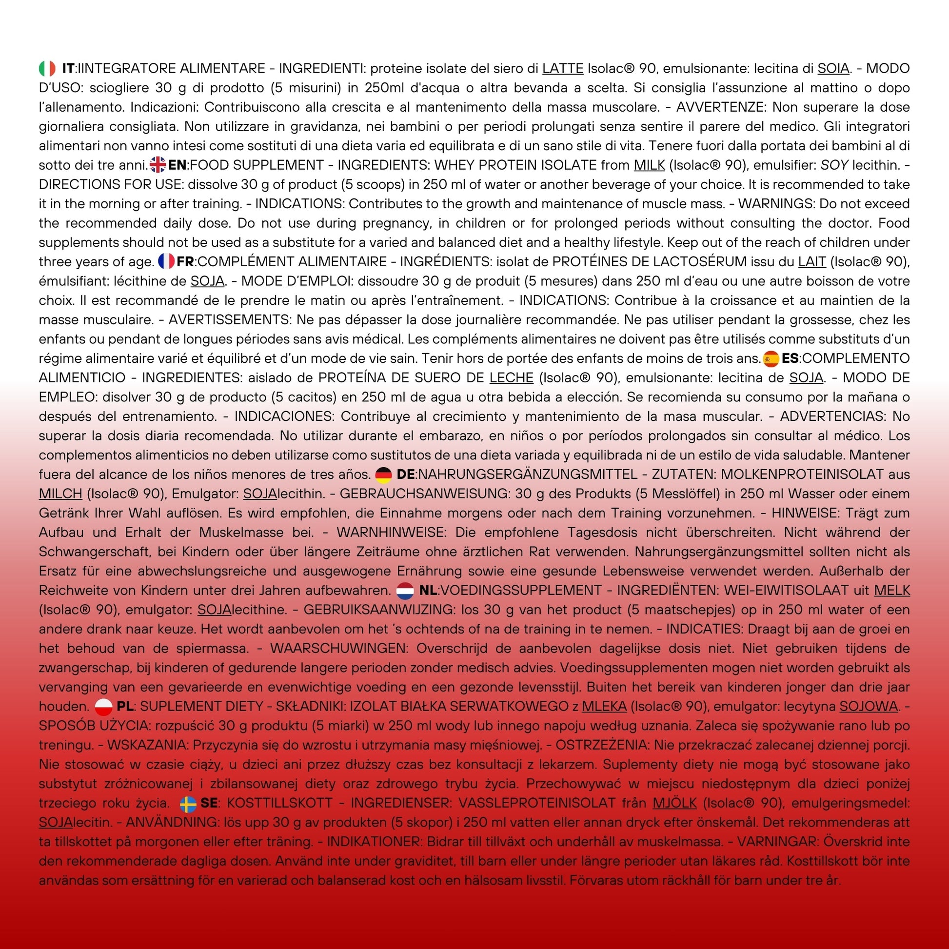 IsolateWhey SP – Proteine Whey Isolate del Latte - 100% Isolac 9102 Instant - GelatoStore