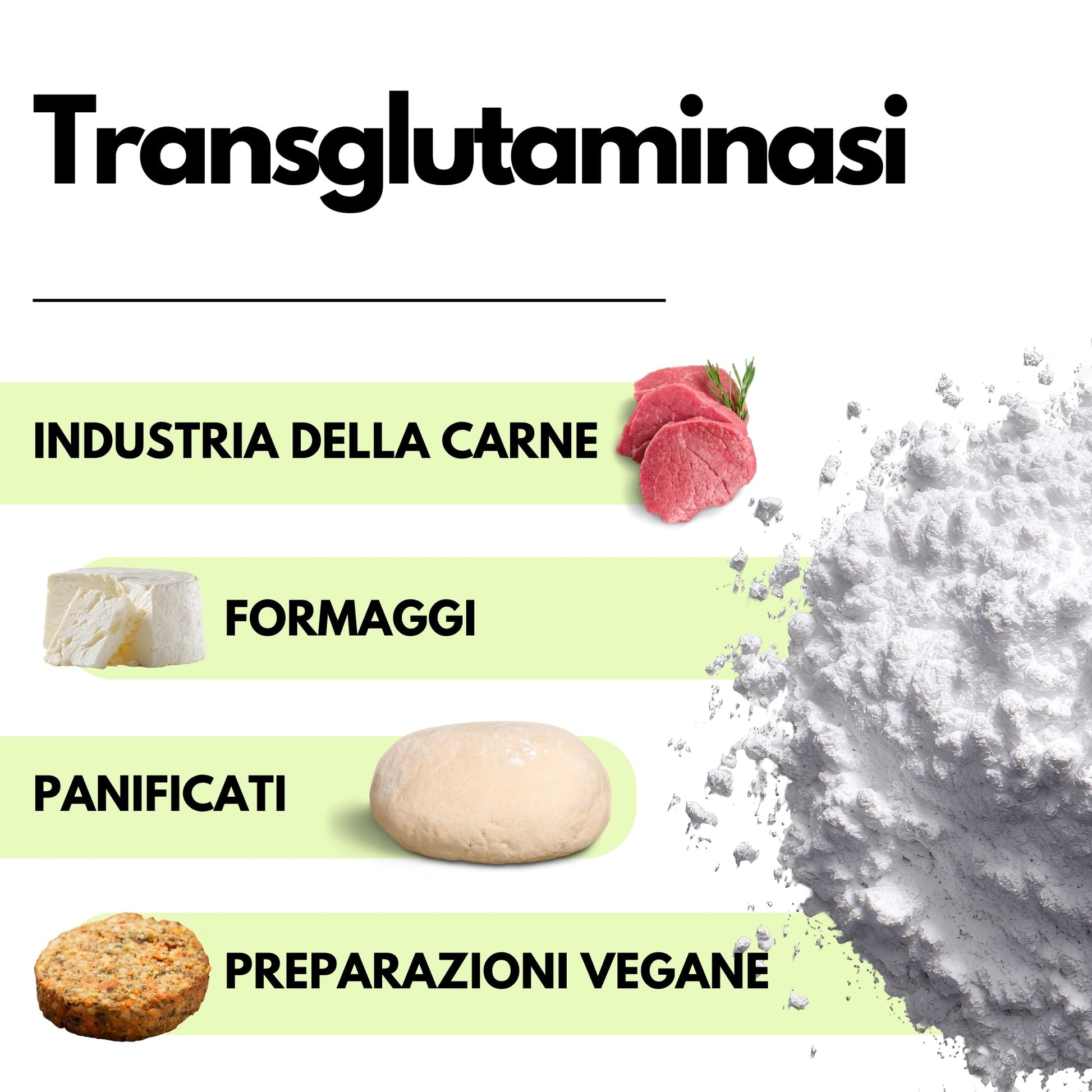 Transglutaminasi in polvere – Enzima per applicazioni alimentari professionali - GelatoStore