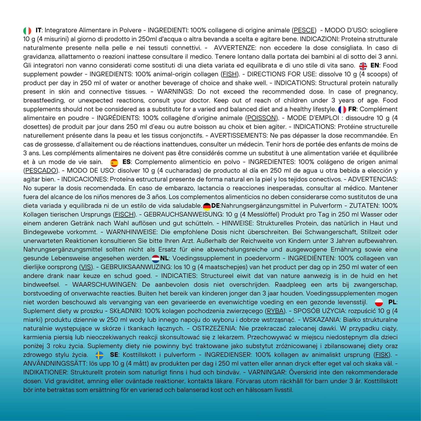 Marine Collagen - Integratore Alimentare - 300g - SUPPLEMENTS - GelatoStore