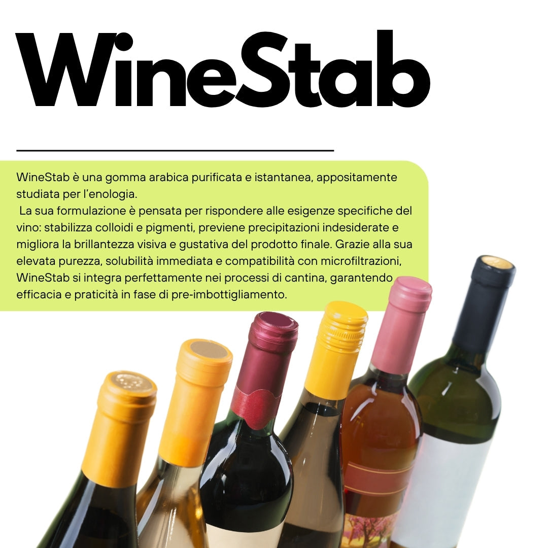WineStab – Gomma Arabica Naturale per Stabilizzazione del Vino - GelatoStore