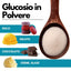 SaporePuro powdered glucose syrup 38-39DE in 1 kg bag, an ingredient for baking and cooking, shown in a clear bag.