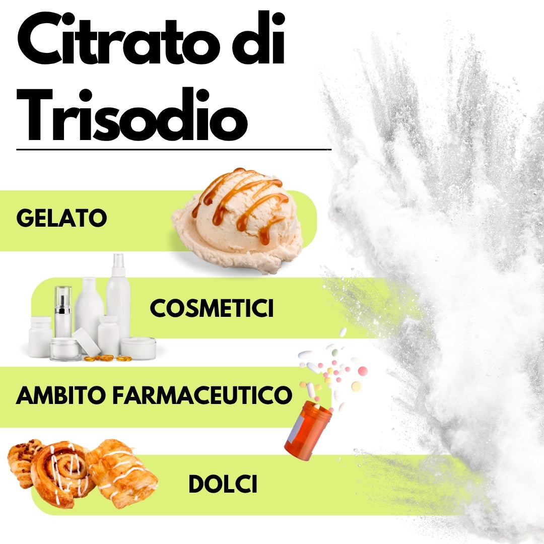 Citrato di Trisodio - E331iii - Regolatore di acidità alimentare - GelatoStore