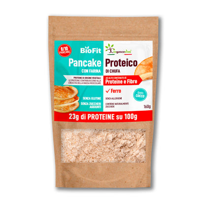 Preparato Bio per Pancake Proteici al Cocco e Chufa Senza Glutine 160g - GelatoStore
