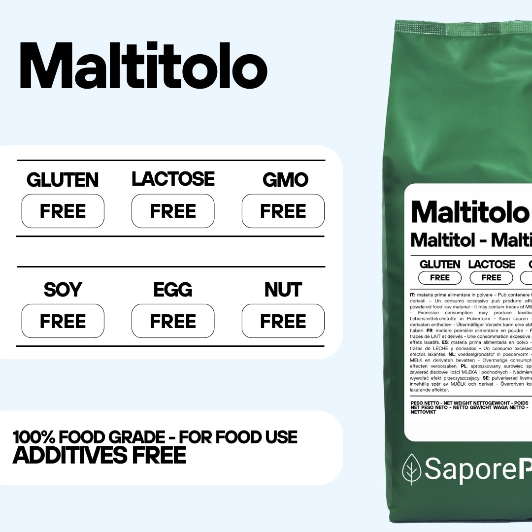 Maltitolo in polvere  - Confezionato in Italia - GelatoStore