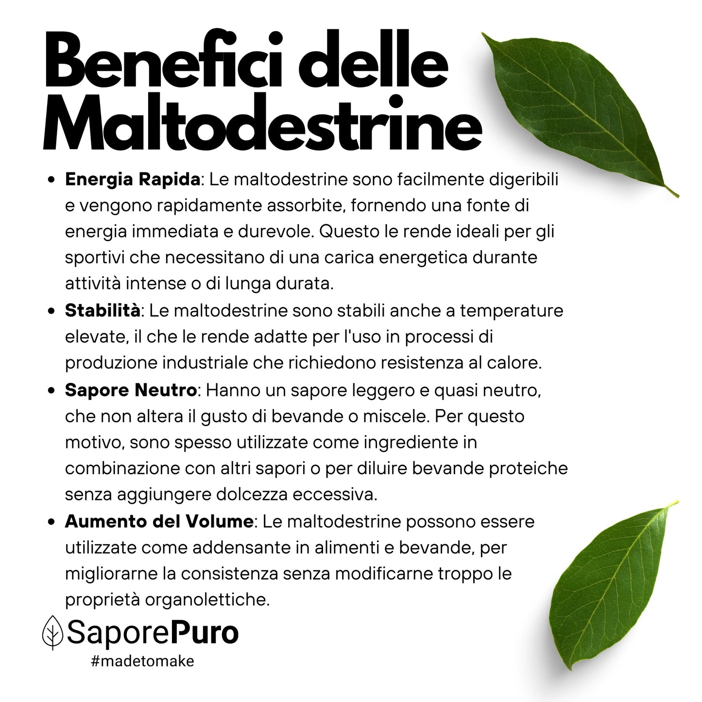 Maltodestrine 18-19DE - Confezionato in Italia - Zucchero a lento rilascio - per Gelati