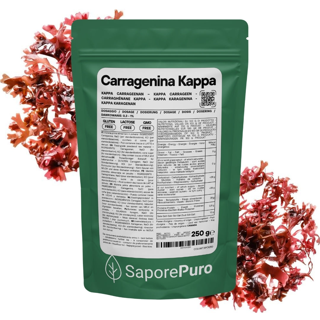 Carragenina Kappa (E407) - Confezionato in Italia - GelatoStore