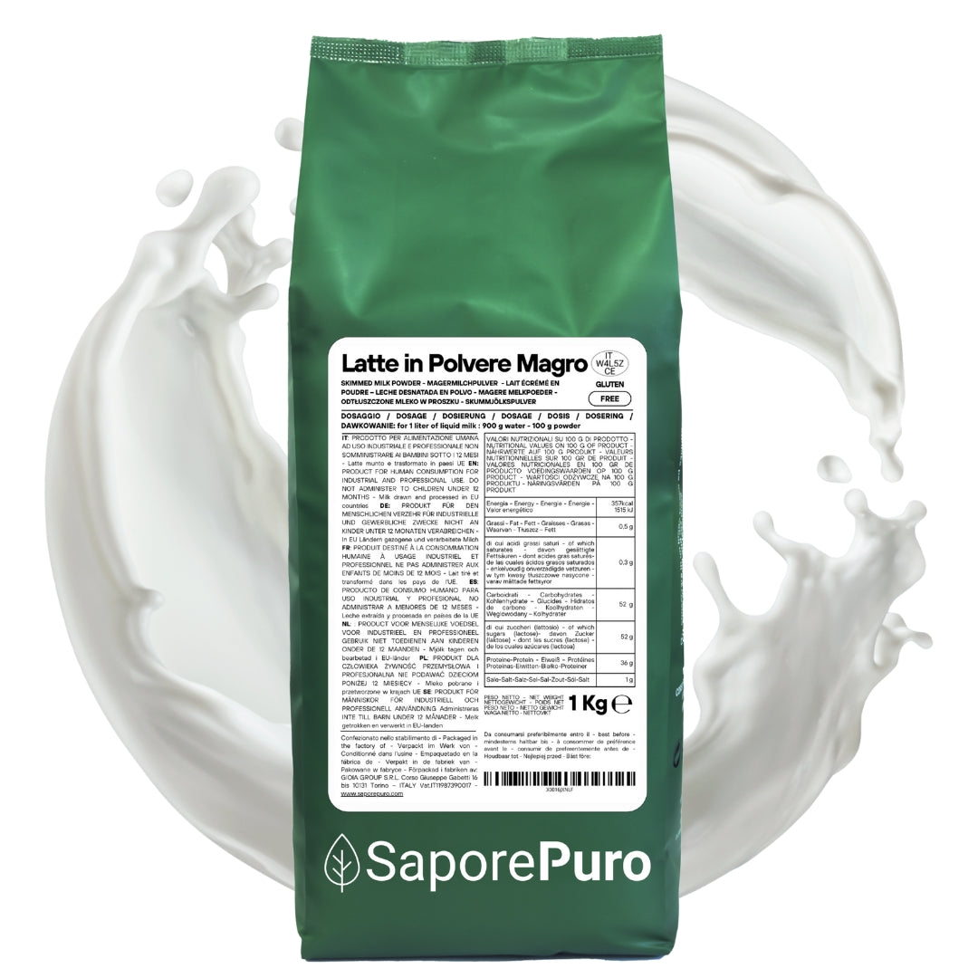 Latte Magro in Polvere  - Confezione da 1kg - Origine EU - GelatoStore