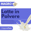 SaporePuro Latte Magro in Polvere 1kg package, EU origin, showing a white powdered product in a sealed bag.