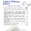 SaporePuro Latte Intero in Polvere, European-origin whole milk powder, shown in a clear container with a scoop on a white background.
