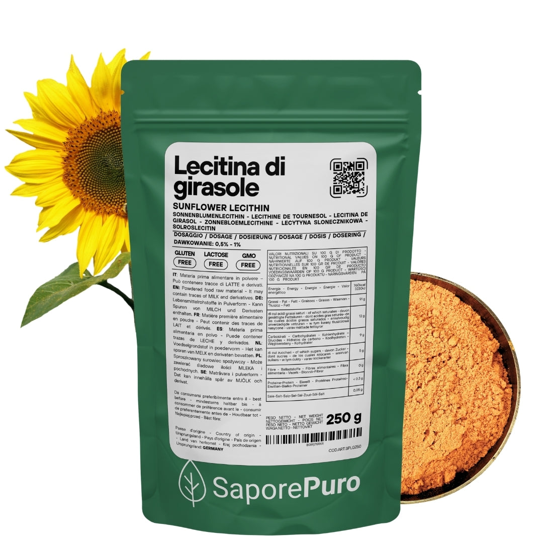 Lecitina di Girasole E322 - De-Oleata - Alternativa alla Soia - GelatoStore