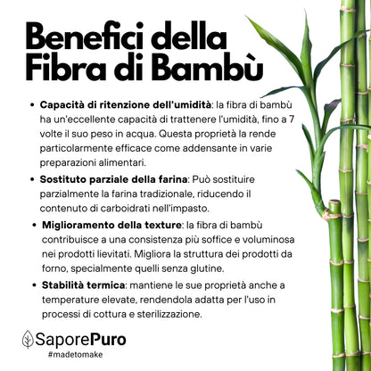 Fibra di Bambù - Fibra Naturale - Origine Germania - Ideale per prodotti caseari, prodotti da forno e gelati