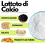 Calcium lactate powder for cooking and baking, SaporePuro brand, shown in a clear container suitable for molecular spherification.
