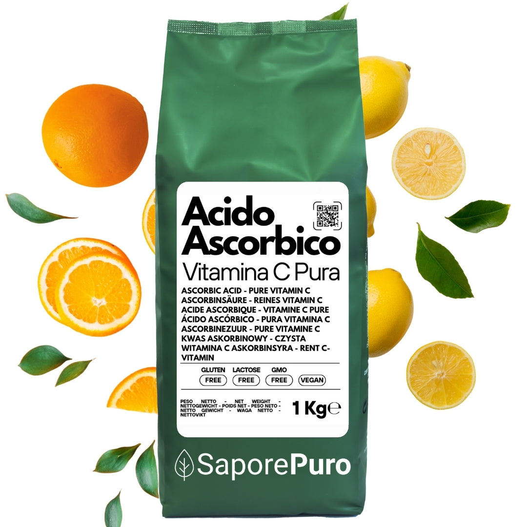 Acido Ascorbico - Pura Vitamina C : Il Nutriente Essenziale per le tue ricette! - (E300) - Confezionato in Italia - GelatoStore