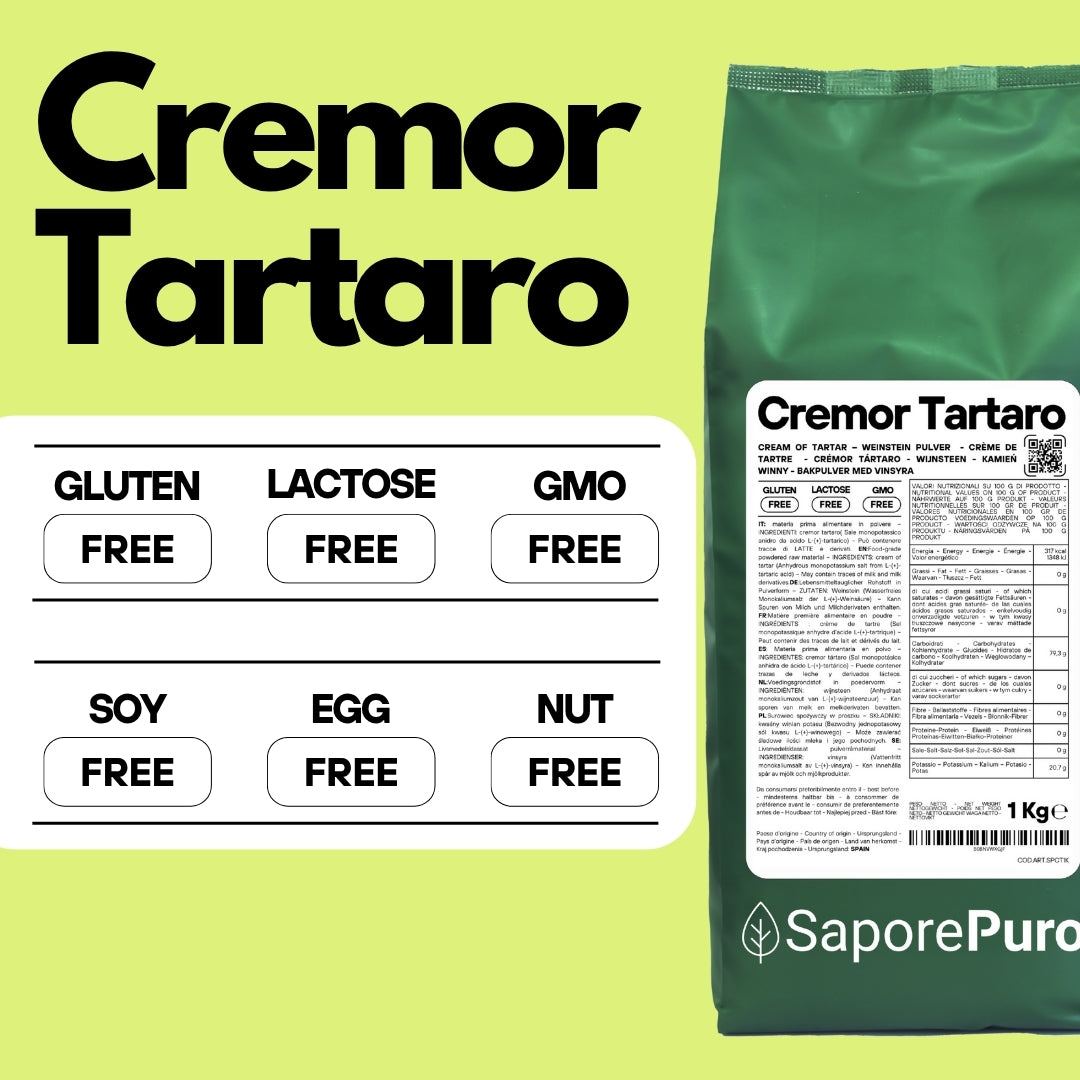 Cremor Tartaro - E336i - Agente lievitante e stabilizzante - GelatoStore