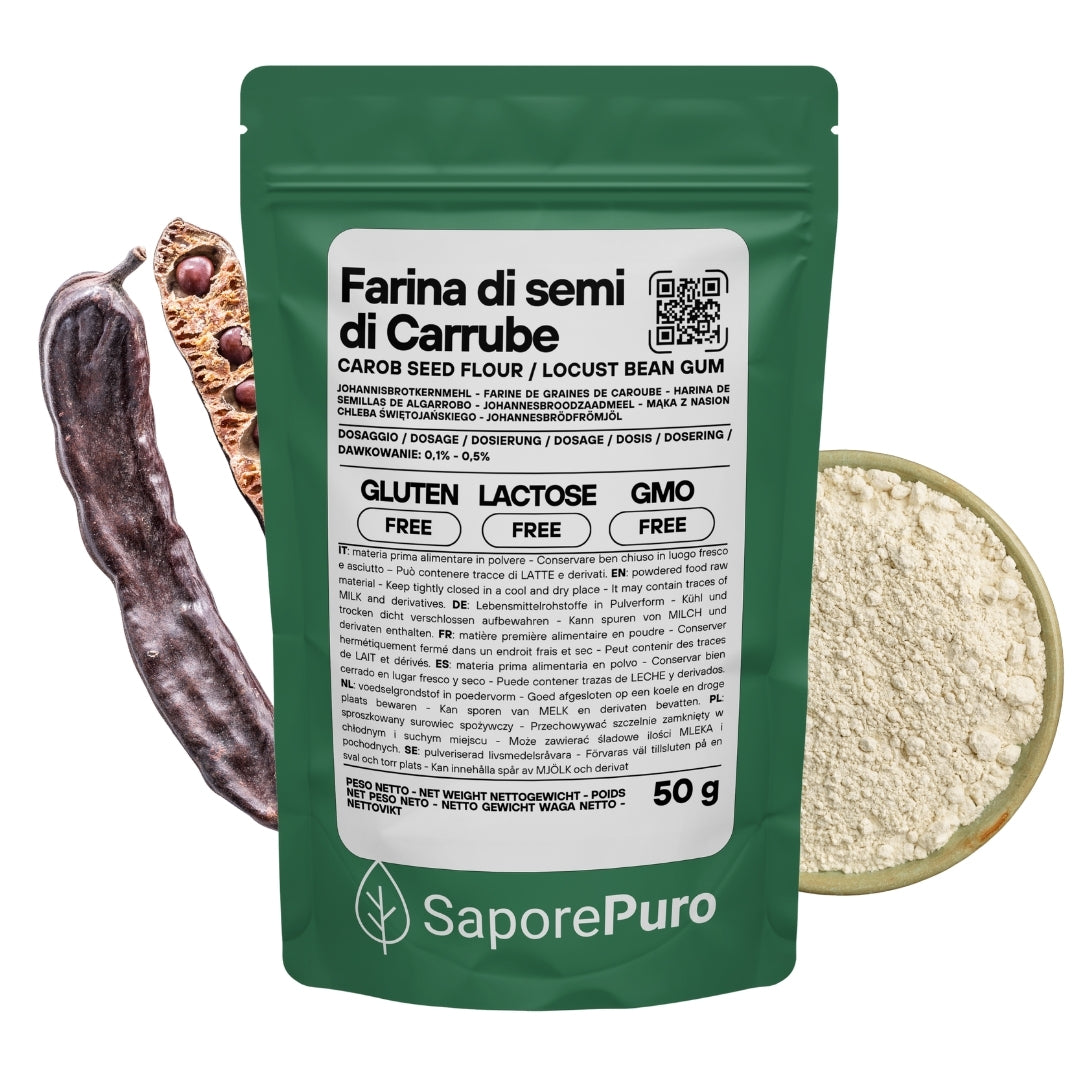 Farina di Semi di Carrube (E410) - origine ITALIA - GelatoStore