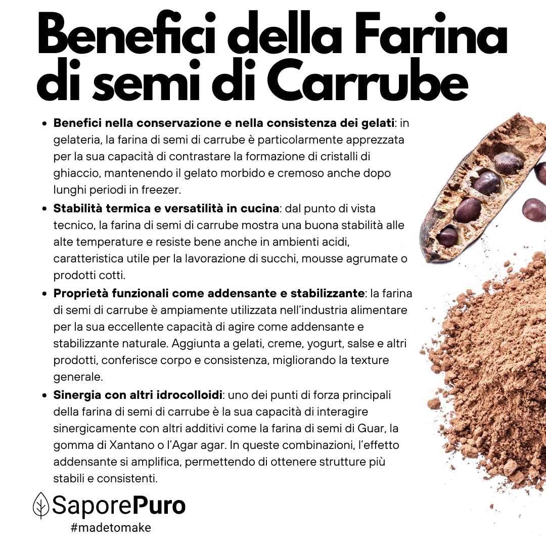 Farina di Semi di Carrube (E410) - origine ITALIA - GelatoStore