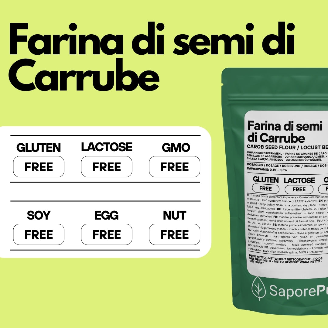 Farina di Semi di Carrube (E410) - origine ITALIA - GelatoStore