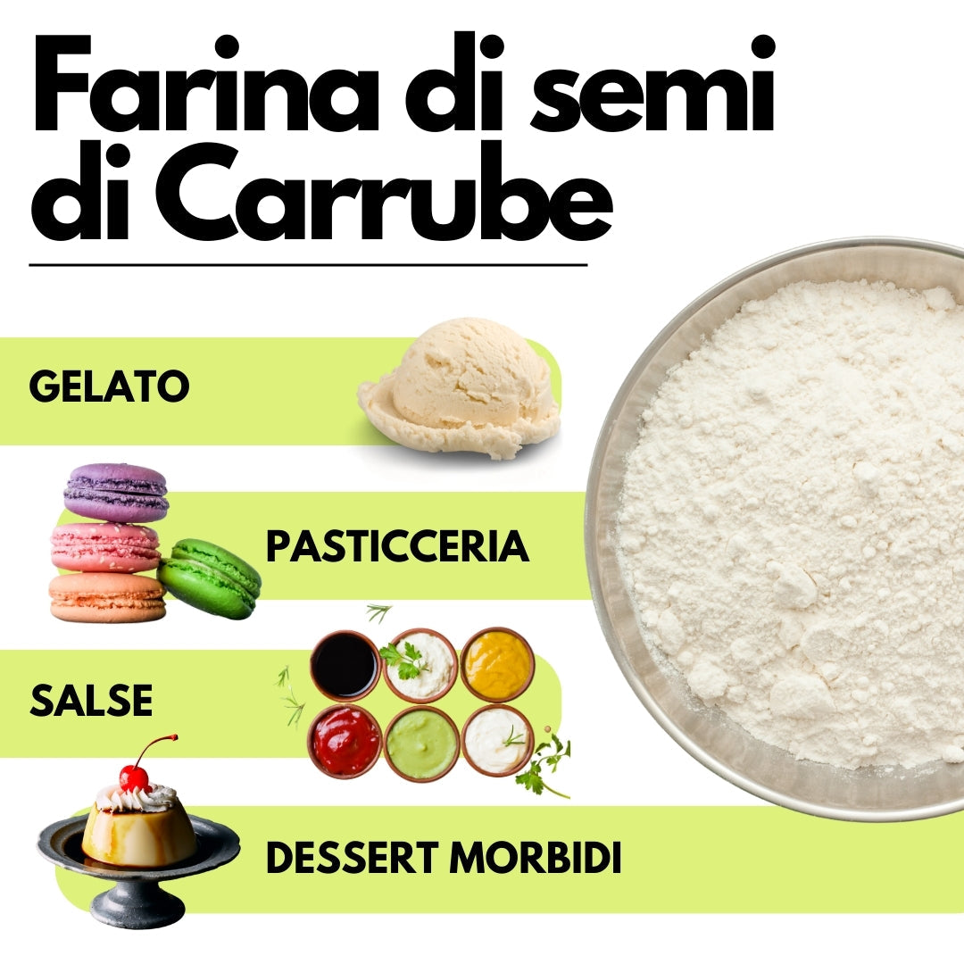 Farina di Semi di Carrube (E410) - origine ITALIA - GelatoStore