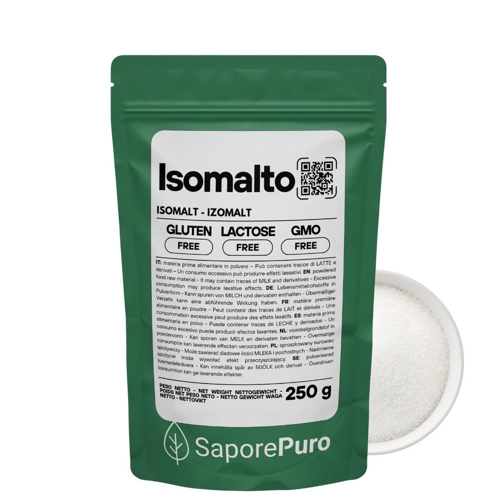German-origin isomalto sweetener from SaporePuro, used as baking and cooking ingredient for natural, gluten-free desserts.