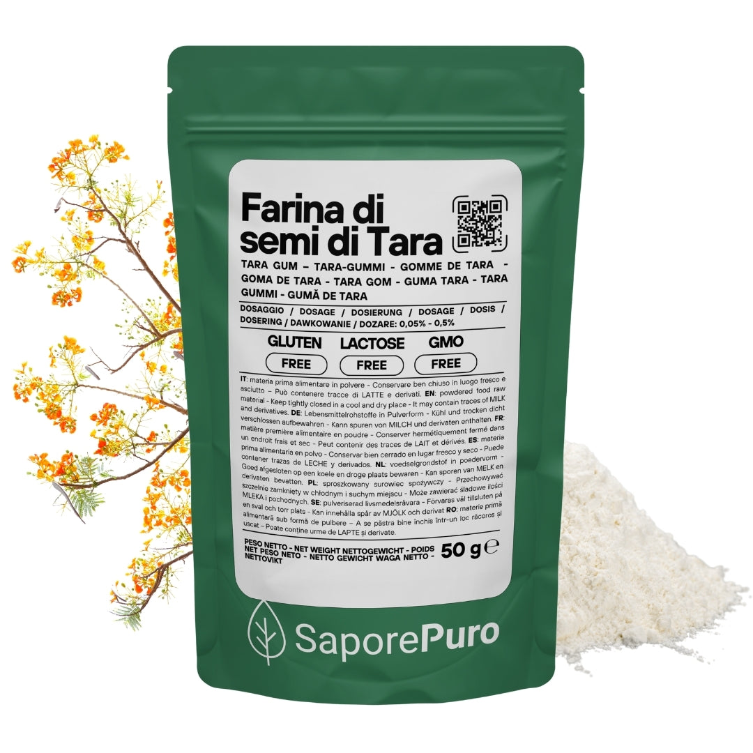 Farina di Semi di Tara - Gomma di Tara - Origine Perù - E417 - Confezionato in Italia - GelatoStore