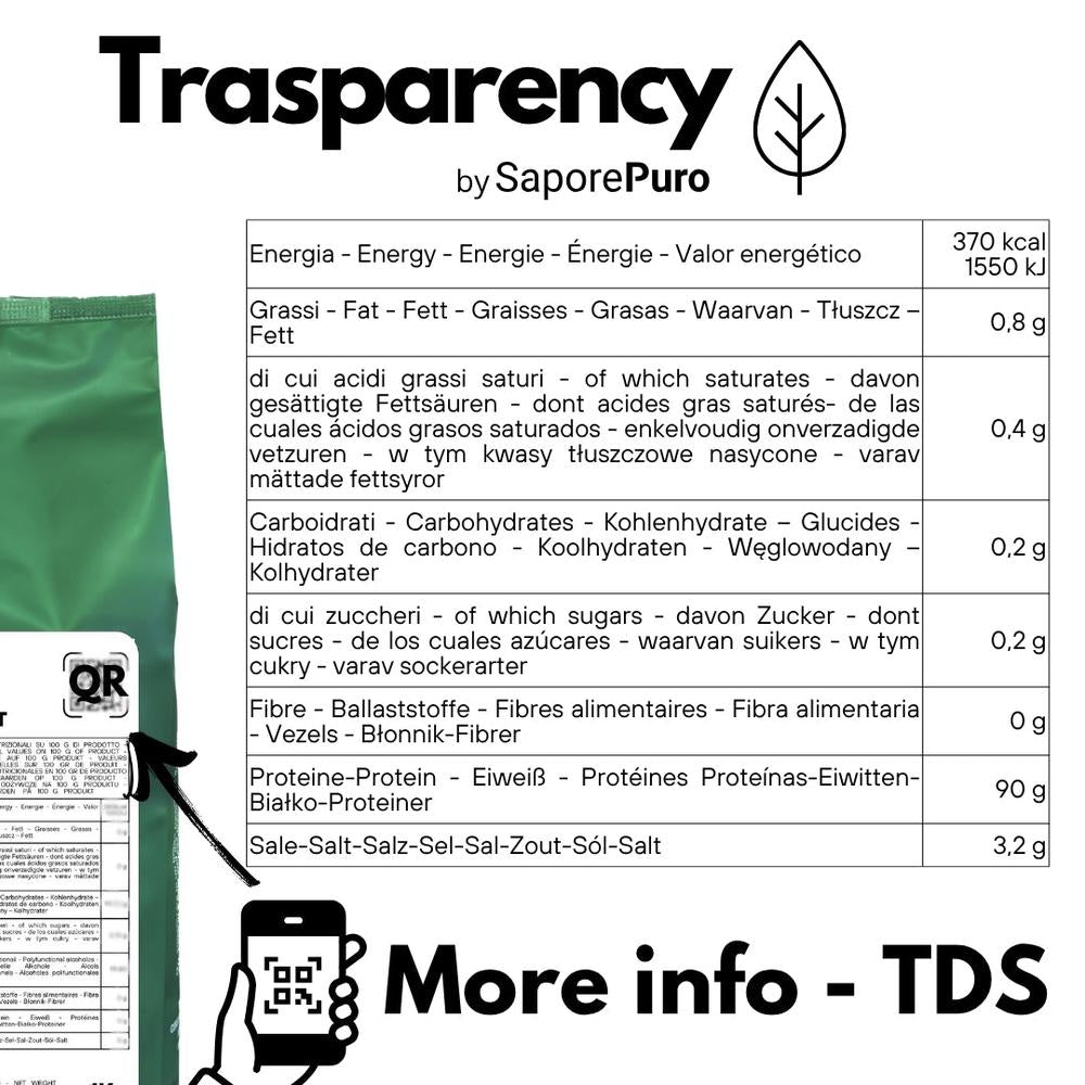 SaporePuro sodium caseinate, gluten-free pure milk protein ingredient, suitable for cooking and baking.