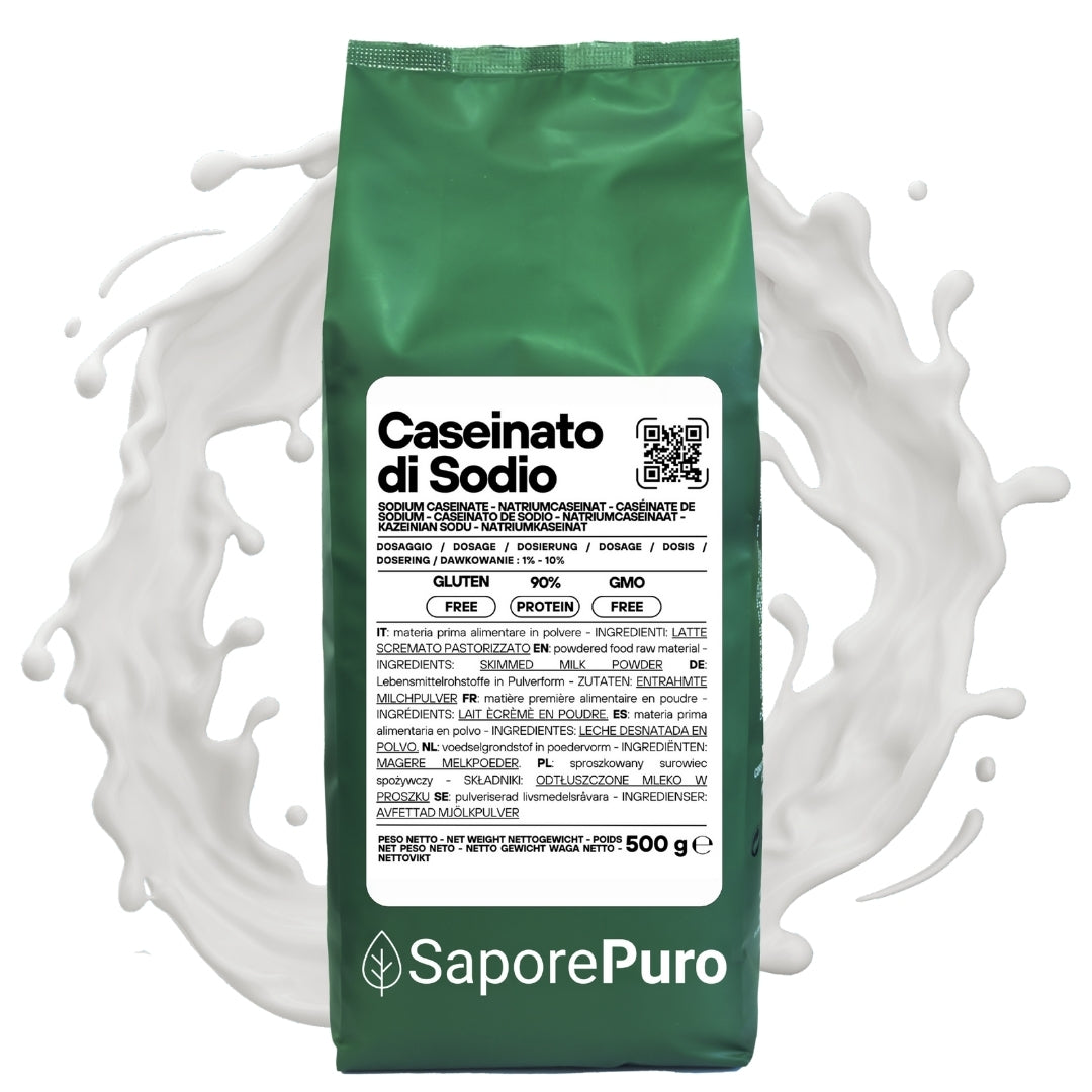 Caseinato di Sodio - SaporePuro - Proteina pura da Latte (Caseina) - Gluten Free - GelatoStore