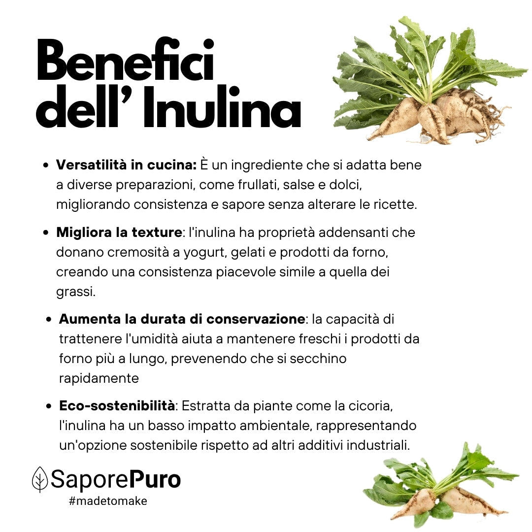 Inulina a catena lunga in polvere pura - Origine Europa - GelatoStore
