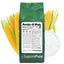 Cornstarch natural thickener by SaporePuro, gluten-free amido di mais, showcasing a white powder in a clear container.