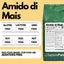 SaporePuro natural cornstarch (amido di mais) in a white package, showcasing its gluten-free and functional thickening properties.
