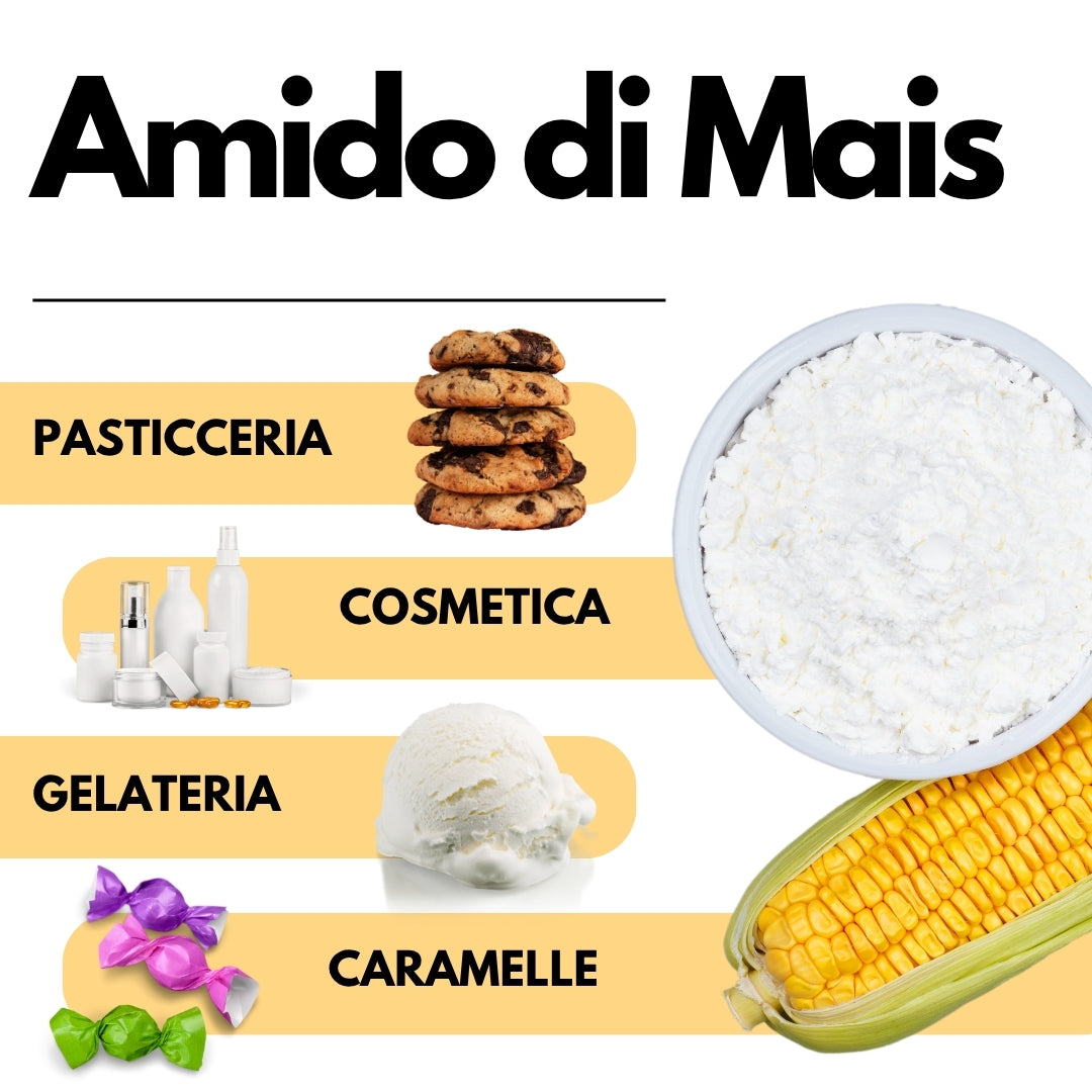 Amido di mais Nativo - Addensante potente, naturale e funzionale- Gluten Free - GelatoStore
