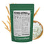 SaporePuro Amido di Riso, 100% natural rice starch powder from Italy, shown in a clear container on a white background.