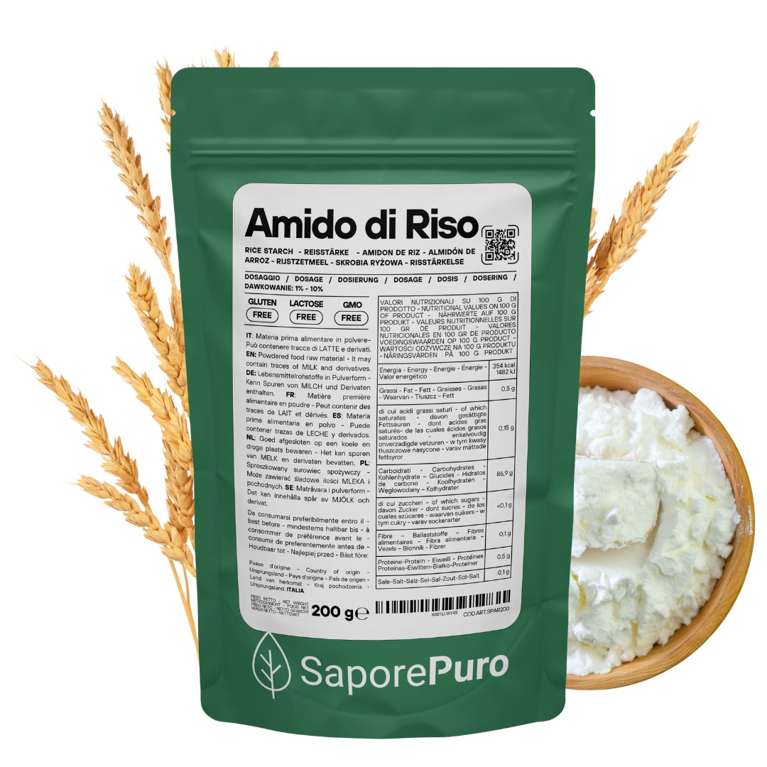 Amido di riso - Amido Nativo 100% Origine Italia - GelatoStore