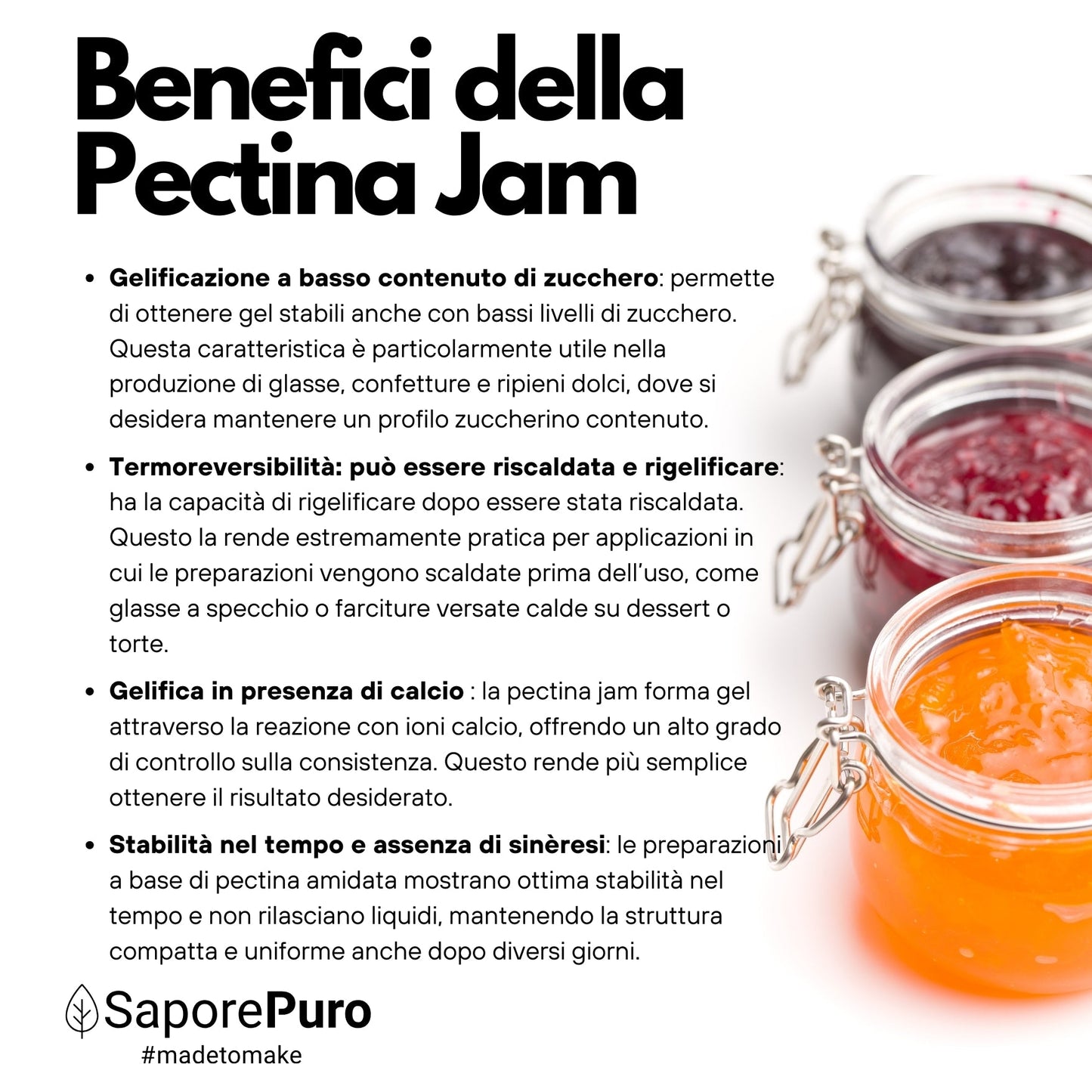 Pectina Jam - Basso Metossile E440ii - Marmellate e Gelatine Perfette - GelatoStore