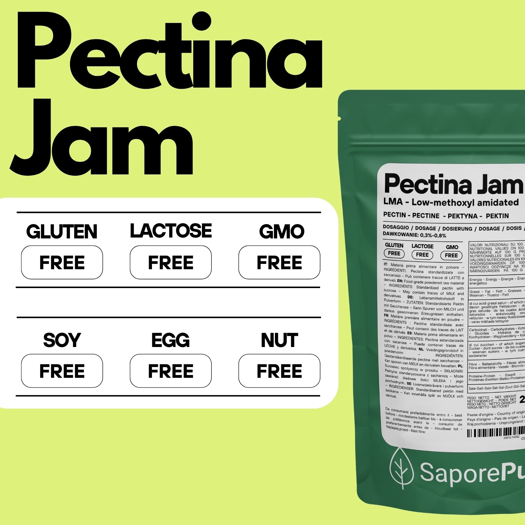 Pectina Jam - Basso Metossile E440ii - Marmellate e Gelatine Perfette - GelatoStore