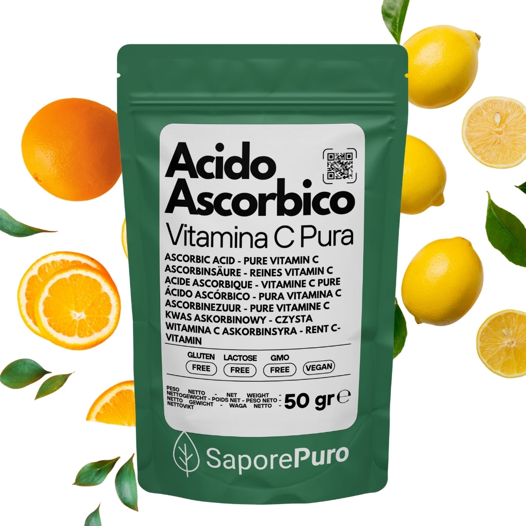 Acido Ascorbico - Pura Vitamina C : Il Nutriente Essenziale per le tue ricette! - (E300) - Confezionato in Italia - GelatoStore