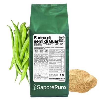 Farina di Semi di Guar (E412)  - Origine India - Confezionato in Italia - GelatoStore