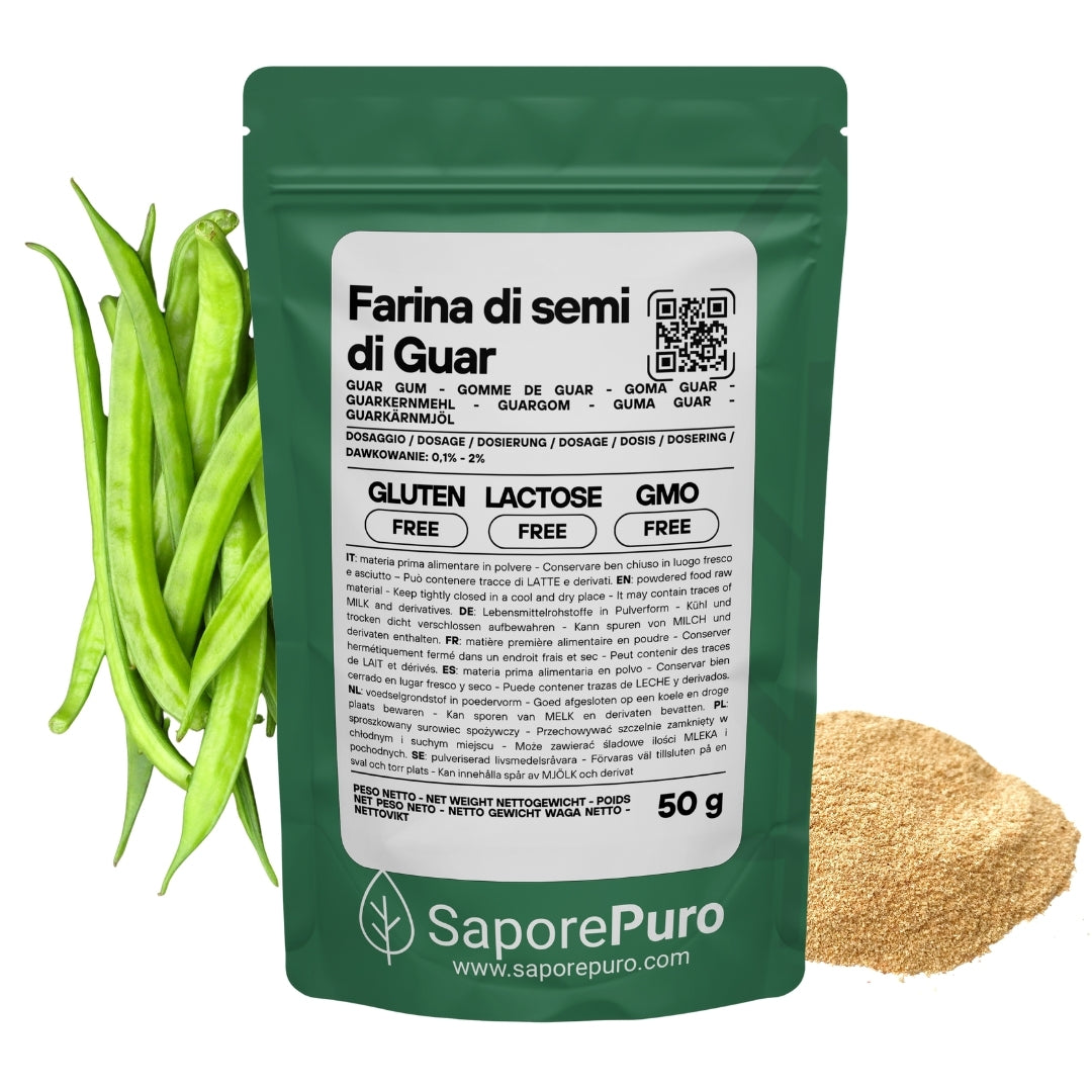 Farina di Semi di Guar (E412)  - Origine India - Confezionato in Italia - GelatoStore