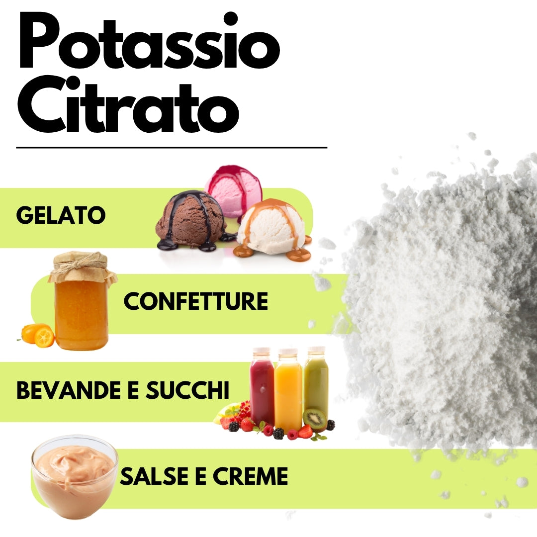 Potassio Citrato - Citrato di Potassio - 200gr - Origine GERMANIA - Sostituto del Sale - SaporePuro