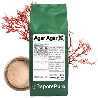 Agar Agar - E406 - Gelificante Naturale - Origine ITALIA - SaporePuro