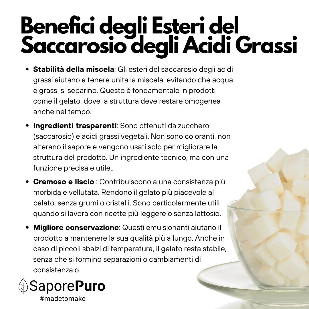 Esteri del Saccarosio - Sucresteri - E473 - GelatoStore