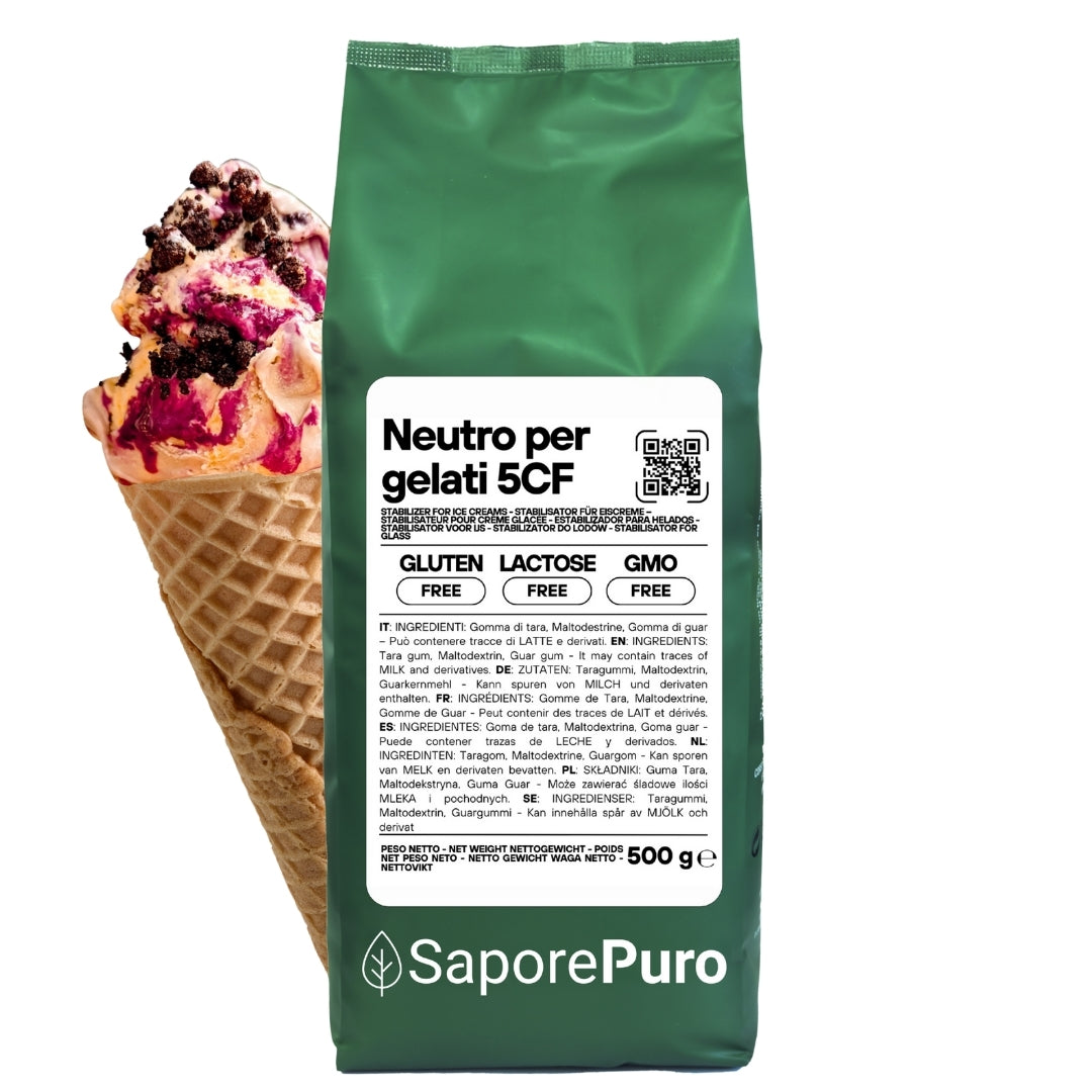 Neutro per gelato 5CF - Stabilizzante per Gelati MADE IN ITALY - Impiego a caldo e fredd - GelatoStore