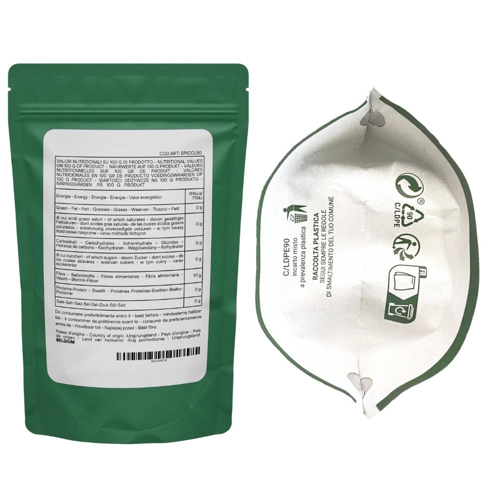 Pura long-chain inulin powder for cats from SaporePuro, European origin, shown in a close-up image.