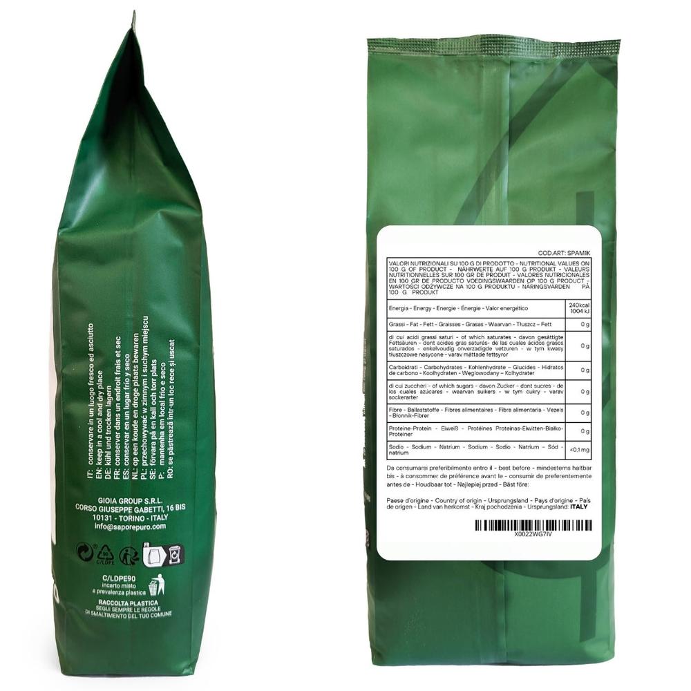 SaporePuro Acido Malico Premium acidificante for mixology and enology, Italian-made, professional-grade ingredient, shown in image.