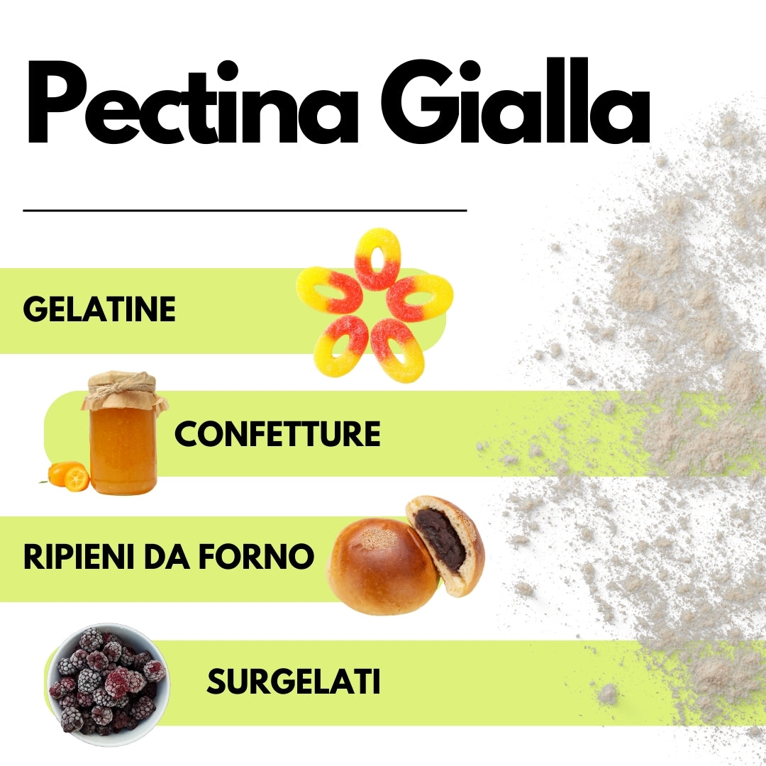 Pectina Gialla (Jaune) SaporePuro - Gelatine di Frutta, Marmellate, Gel Spessi - GelatoStore