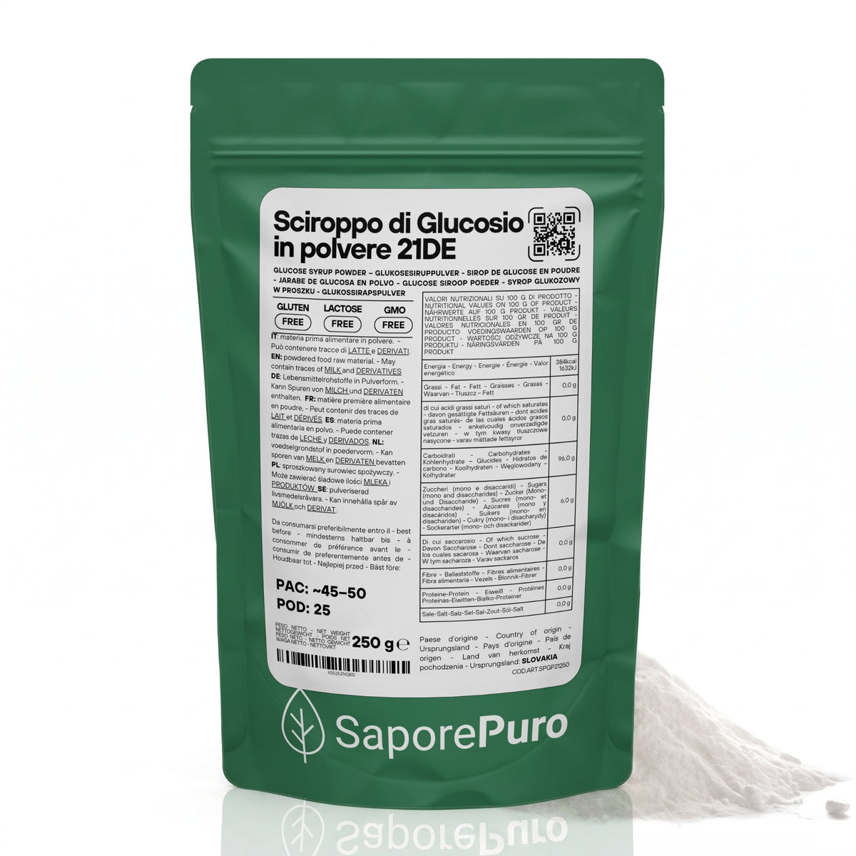 Sciroppo di glucosio in polvere 21DE - Zucchero