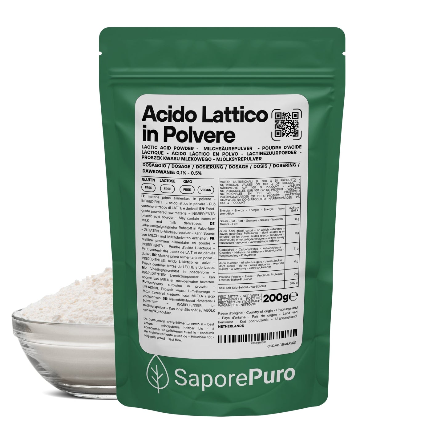 Acido Lattico in Polvere - GelatoStore