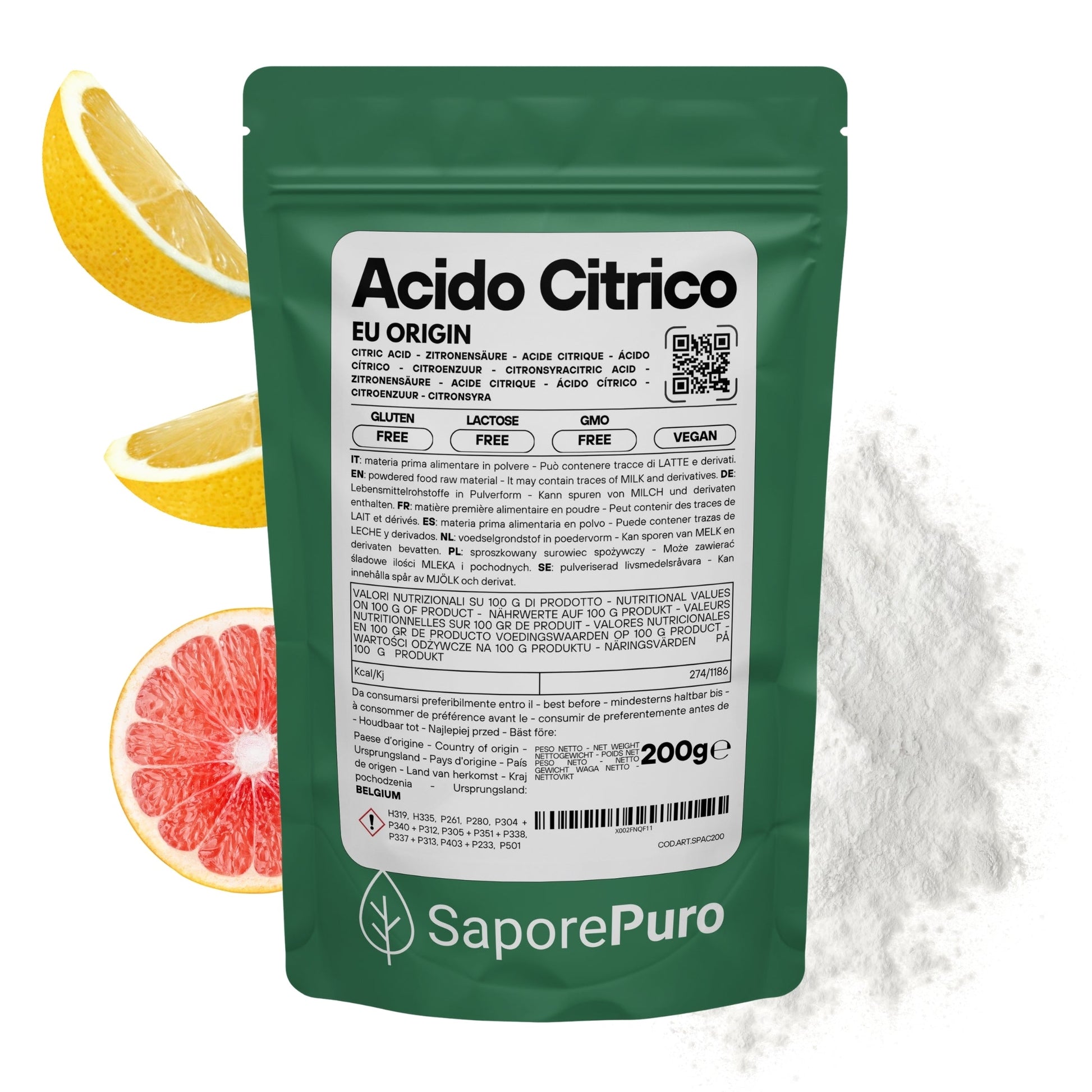 Acido Citrico - Cockatail, Vino, Pulizie, Enologia - Made in EU - GelatoStore