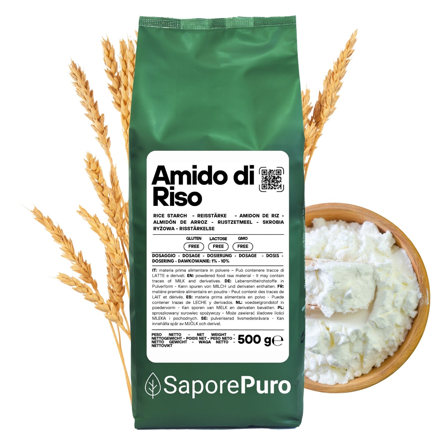 Amido di riso - Amido Nativo 100% Origine Italia - GelatoStore