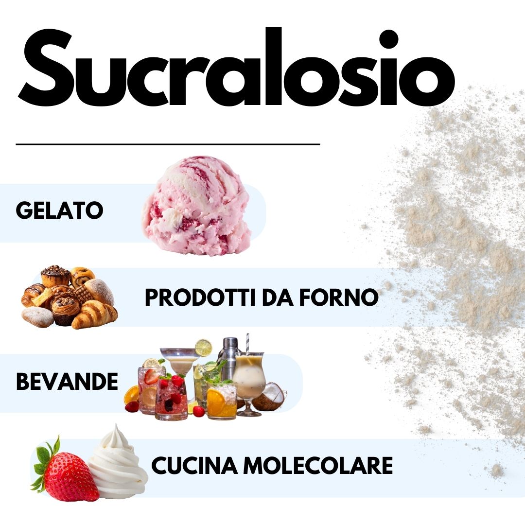 SaporePuro Sucralosio Puro in Polvere – Dolcificante Senza Calorie – Gluten Free – Ideale per Dolci, Bevande e Preparazioni Alimentari - GelatoStore